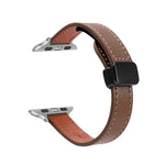 Slim Magnetic Buckle Genuine Leather Watch Band, For Apple Watch 38mm