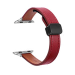 Slim Magnetic Buckle Genuine Leather Watch Band, For Apple Watch 38mm