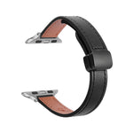Slim Magnetic Buckle Genuine Leather Watch Band, For Apple Watch 38mm