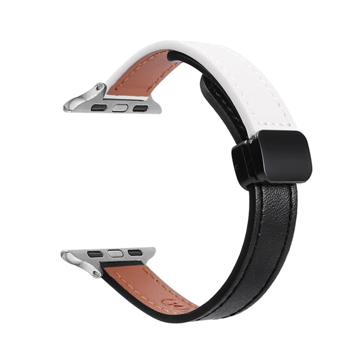Slim Magnetic Buckle Genuine Leather Watch Band, For Apple Watch 38mm