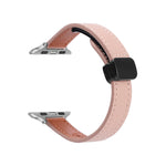 Slim Magnetic Buckle Genuine Leather Watch Band, For Apple Watch 38mm