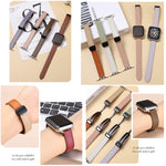 Slim Magnetic Buckle Genuine Leather Watch Band, For Apple Watch 38mm