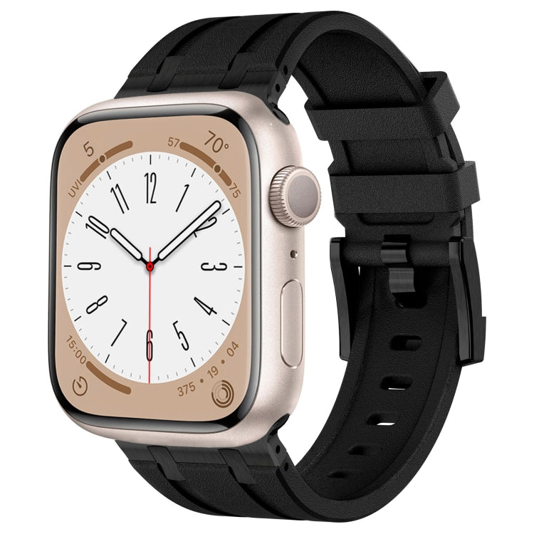 Stone Grain Liquid Silicone Watch Band, For Apple Watch Series 2 42mm, For Apple Watch 42mm