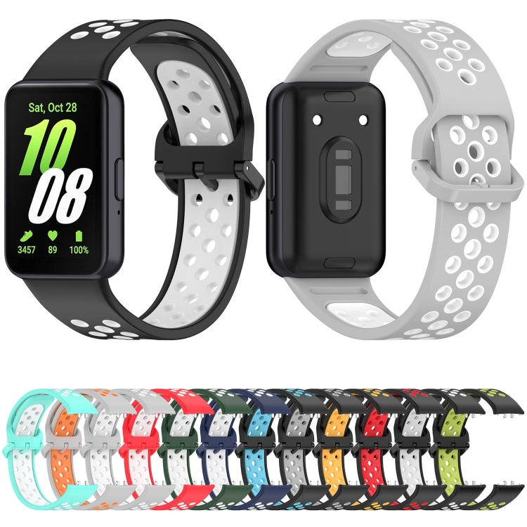 Two Color Breathable Silicone Watch Band, For Samsung Galaxy Fit 3