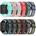 Two Color Breathable Silicone Watch Band, For Samsung Galaxy Fit 3