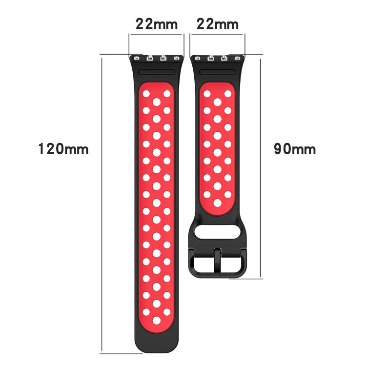 Two Color Breathable Silicone Watch Band, For Samsung Galaxy Fit 3