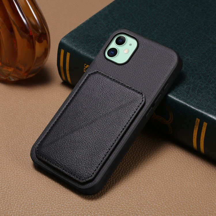 غطاء هاتف بحامل بطاقتين بنقشة جلد عجل D04، لهواتف iPhone 11، iPhone 11 Pro، iPhone X / XS، iPhone XR، iPhone XS Max، iPhone 7 Plus / 8 Plus