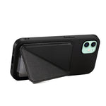 غطاء هاتف بحامل بطاقتين بنقشة جلد عجل D04، لهواتف iPhone 11، iPhone 11 Pro، iPhone X / XS، iPhone XR، iPhone XS Max، iPhone 7 Plus / 8 Plus