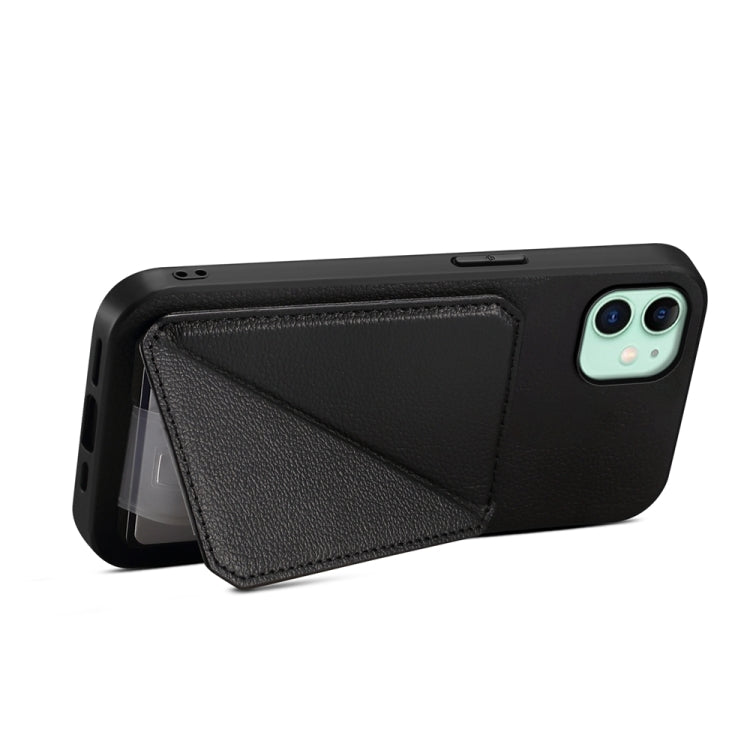 غطاء هاتف بحامل بطاقتين بنقشة جلد عجل D04، لهواتف iPhone 11، iPhone 11 Pro، iPhone X / XS، iPhone XR، iPhone XS Max، iPhone 7 Plus / 8 Plus