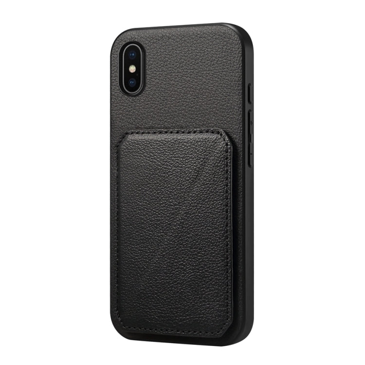 غطاء هاتف بحامل بطاقتين بنقشة جلد عجل D04، لهواتف iPhone 11، iPhone 11 Pro، iPhone X / XS، iPhone XR، iPhone XS Max، iPhone 7 Plus / 8 Plus