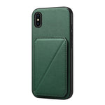 غطاء هاتف بحامل بطاقتين بنقشة جلد عجل D04، لهواتف iPhone 11، iPhone 11 Pro، iPhone X / XS، iPhone XR، iPhone XS Max، iPhone 7 Plus / 8 Plus