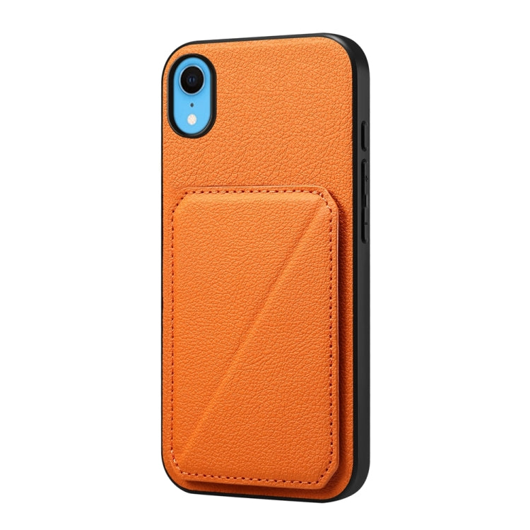 غطاء هاتف بحامل بطاقتين بنقشة جلد عجل D04، لهواتف iPhone 11، iPhone 11 Pro، iPhone X / XS، iPhone XR، iPhone XS Max، iPhone 7 Plus / 8 Plus