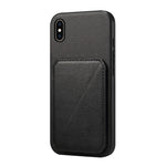 غطاء هاتف بحامل بطاقتين بنقشة جلد عجل D04، لهواتف iPhone 11، iPhone 11 Pro، iPhone X / XS، iPhone XR، iPhone XS Max، iPhone 7 Plus / 8 Plus