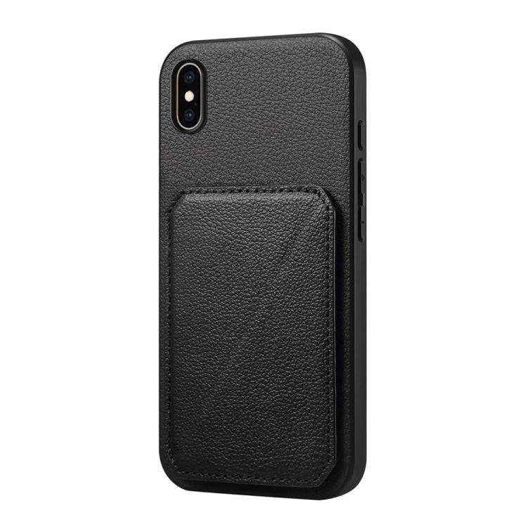 غطاء هاتف بحامل بطاقتين بنقشة جلد عجل D04، لهواتف iPhone 11، iPhone 11 Pro، iPhone X / XS، iPhone XR، iPhone XS Max، iPhone 7 Plus / 8 Plus