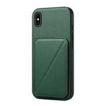 غطاء هاتف بحامل بطاقتين بنقشة جلد عجل D04، لهواتف iPhone 11، iPhone 11 Pro، iPhone X / XS، iPhone XR، iPhone XS Max، iPhone 7 Plus / 8 Plus