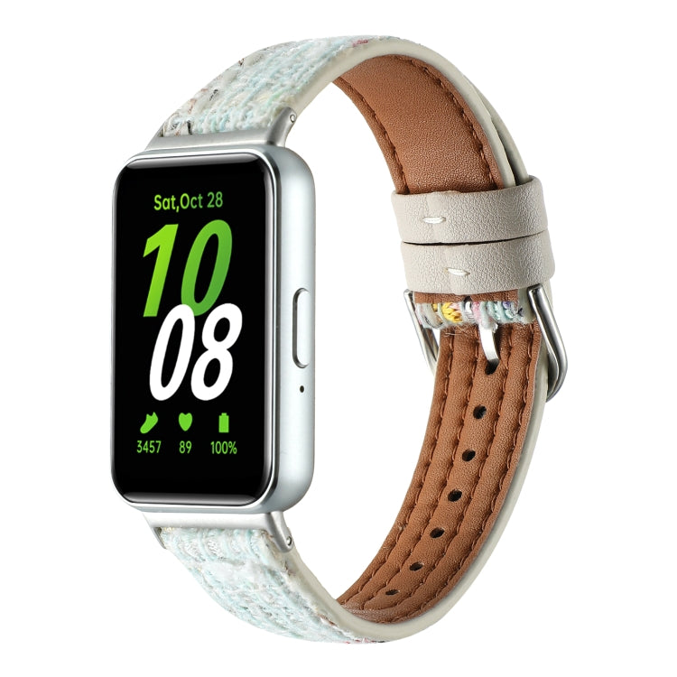 Woolen Leather Watch Band, For Samsung Galaxy Fit 3