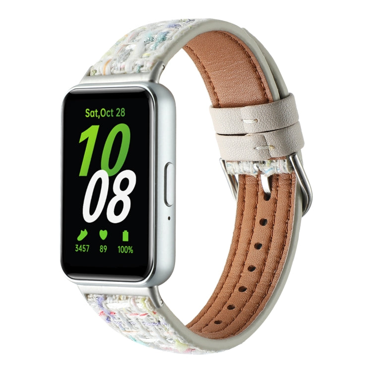 Woolen Leather Watch Band, For Samsung Galaxy Fit 3