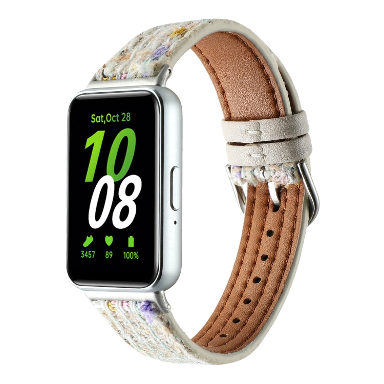 Woolen Leather Watch Band, For Samsung Galaxy Fit 3