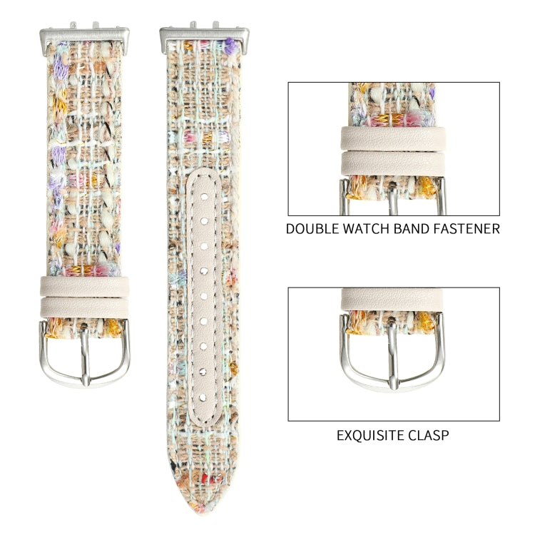 Woolen Leather Watch Band, For Samsung Galaxy Fit 3