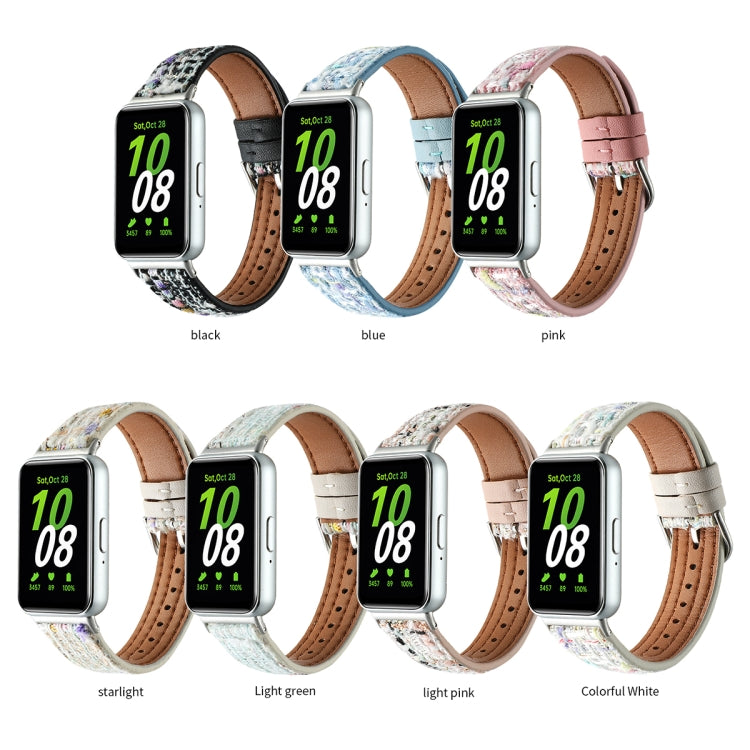 Woolen Leather Watch Band, For Samsung Galaxy Fit 3