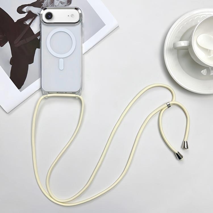 غطاء هاتف مغناطيسي MagSafe من PC + TPU مع حبل معصم، لهواتف iPhone Air، iPhone 16 Pro Max، iPhone 16 Pro، iPhone 16 Plus
