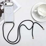 غطاء هاتف مغناطيسي MagSafe من PC + TPU مع حبل معصم، لهواتف iPhone Air، iPhone 16 Pro Max، iPhone 16 Pro، iPhone 16 Plus