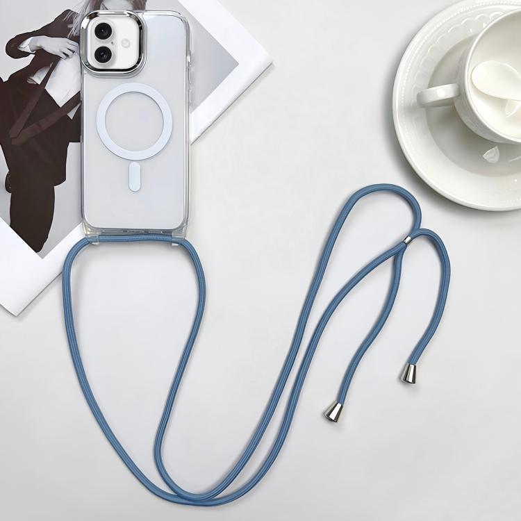 غطاء هاتف مغناطيسي MagSafe من PC + TPU مع حبل معصم، لهواتف iPhone Air، iPhone 16 Pro Max، iPhone 16 Pro، iPhone 16 Plus