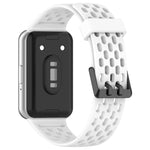 Hole Style Dual Buckle Silicone Watch Band, For Samsung Galaxy Fit 3
