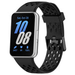 Hole Style Dual Buckle Silicone Watch Band, For Samsung Galaxy Fit 3