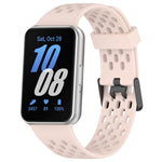 Hole Style Dual Buckle Silicone Watch Band, For Samsung Galaxy Fit 3