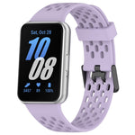 Hole Style Dual Buckle Silicone Watch Band, For Samsung Galaxy Fit 3