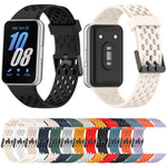 Hole Style Dual Buckle Silicone Watch Band, For Samsung Galaxy Fit 3