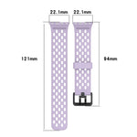 Hole Style Dual Buckle Silicone Watch Band, For Samsung Galaxy Fit 3