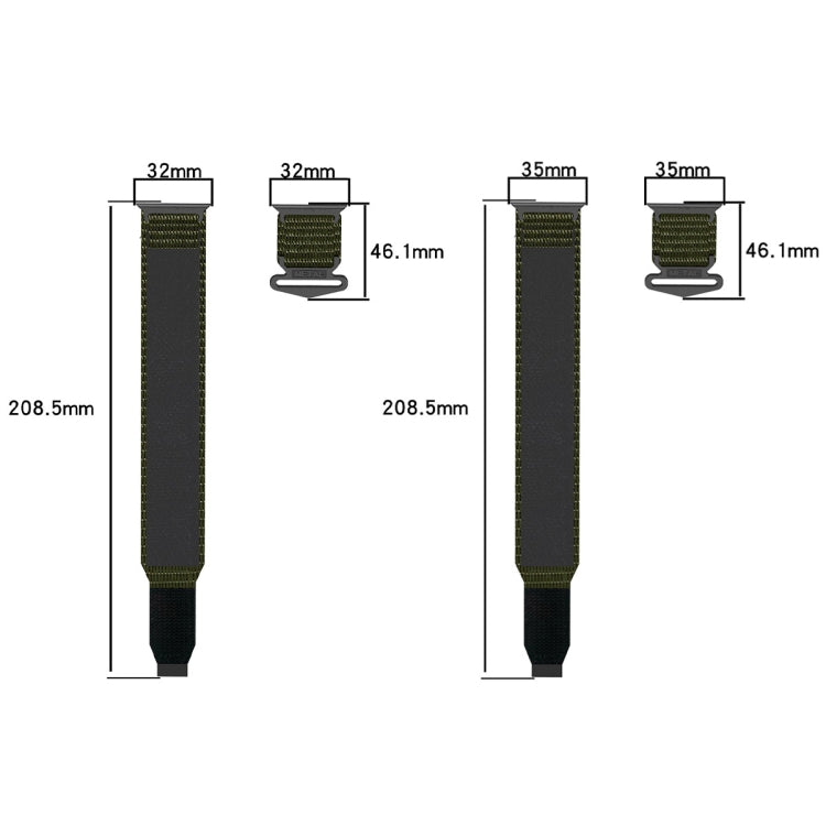 Nylon Hook And Loop Fastener Watch Band, For Apple Watch Series 10 46mm, For Apple Watch Series 10 42mm, For Apple Watch SE 2023 44mm, For Apple Watch SE 2023 40mm, For Apple Watch Ultra 2 49mm, For Apple Watch Series 9 45mm, For Apple Watch Series 9 4...
