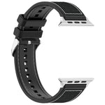 Ordinary Buckle Hybrid Nylon Braid Silicone Watch Band, For Apple Watch 42mm, For Apple Watch 38mm