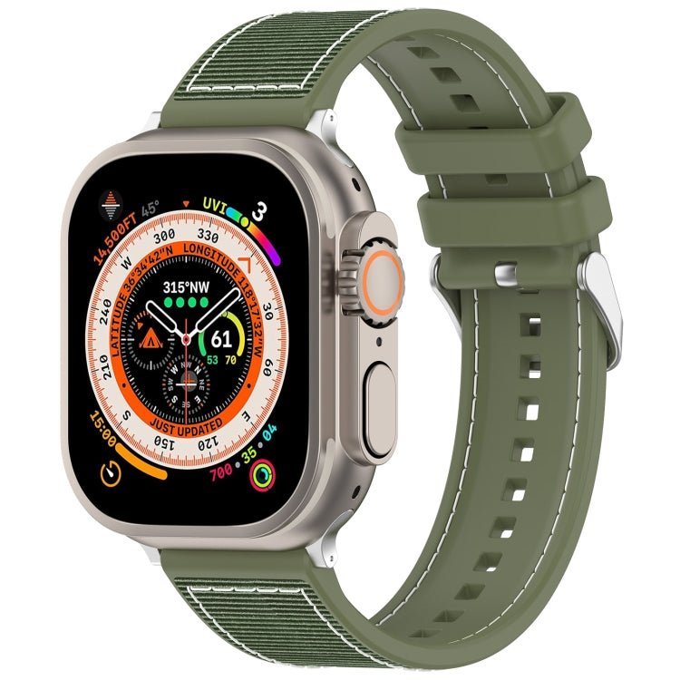 Ordinary Buckle Hybrid Nylon Braid Silicone Watch Band, For Apple Watch 42mm, For Apple Watch 38mm