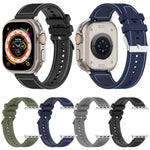 Ordinary Buckle Hybrid Nylon Braid Silicone Watch Band, For Apple Watch 42mm, For Apple Watch 38mm