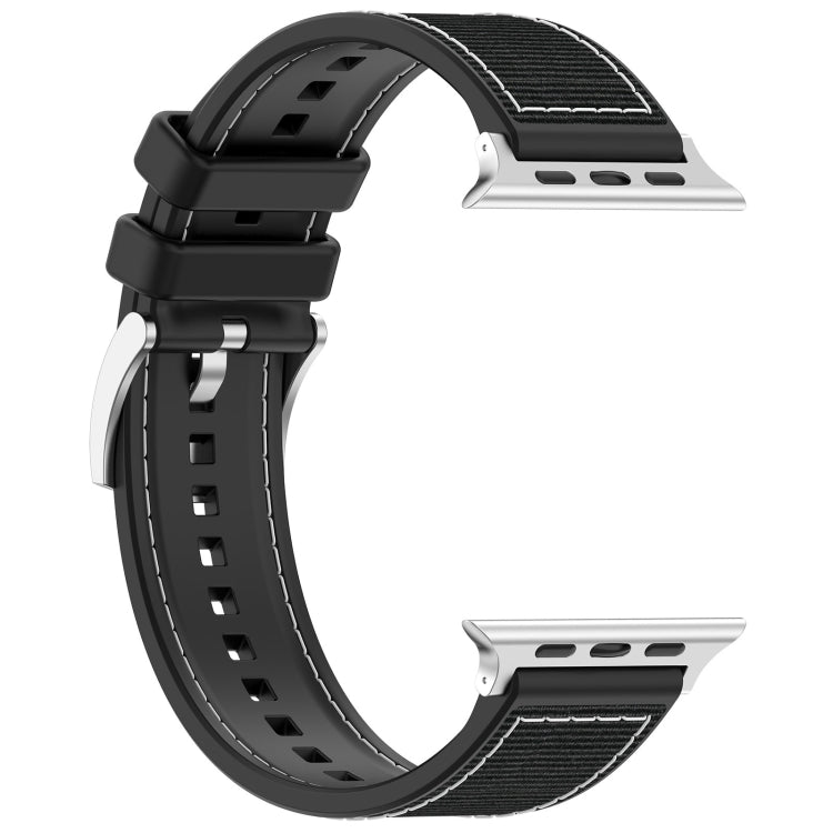 Official Buckle Hybrid Nylon Braid Silicone Watch Band, For Apple Watch 42mm, For Apple Watch 38mm