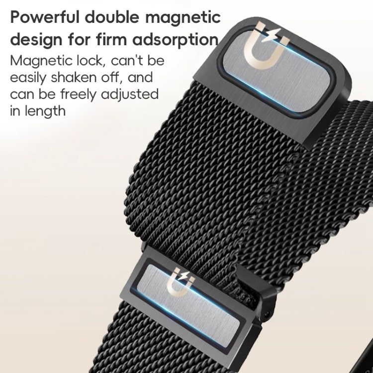ZGA Milanese Magnetic Metal Watch Band, For Apple Watch Series 10 46mm, For Apple Watch Series 10 42mm, For Apple Watch SE 2023 44mm, For Apple Watch Ultra 2 49mm, For Apple Watch Series 9 45mm, For Apple Watch Ultra 49mm, For Apple Watch Series 8 45mm...