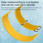 ZGA Ocean Silicone Watch Band, For Apple Watch Series 10 46mm, For Apple Watch Series 10 42mm, For Apple Watch SE 2023 44mm, For Apple Watch Ultra 2 49mm, For Apple Watch Series 9 45mm, For Apple Watch Ultra 49mm, For Apple Watch Series 8 45mm         ...
