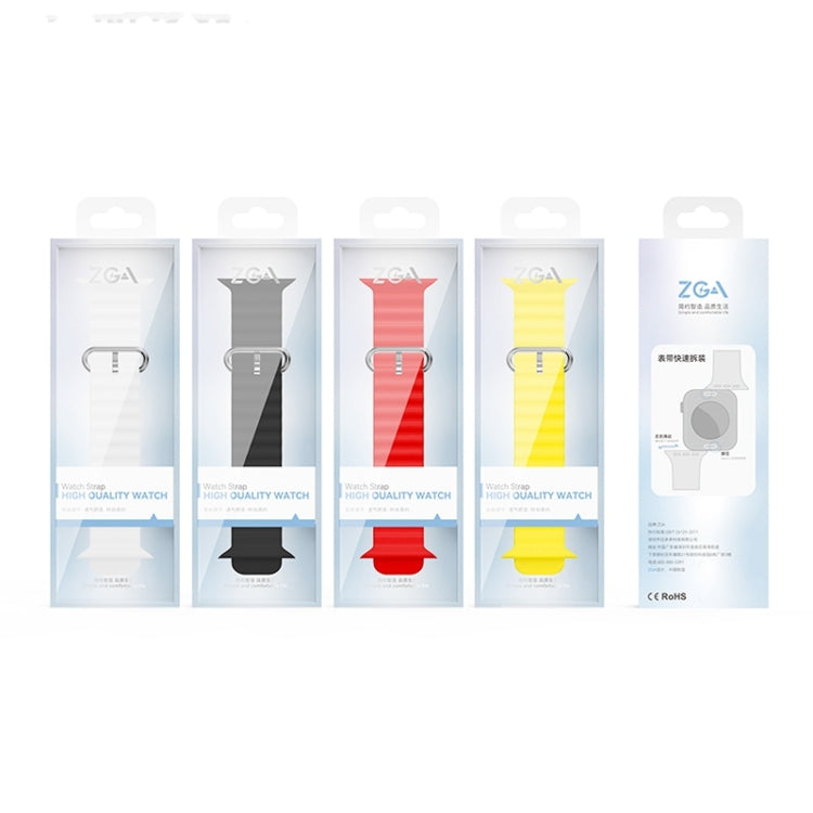 ZGA Ocean Silicone Watch Band, For Apple Watch Series 4 44mm, For Apple Watch Series 3 42mm, For Apple Watch Series 2 42mm, For Apple Watch 42mm