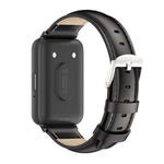 Mijobs Dual-sided Genuine Leather Watch Band, For Samsung Galaxy Fit 3