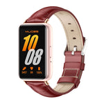 Mijobs Dual-sided Genuine Leather Watch Band, For Samsung Galaxy Fit 3
