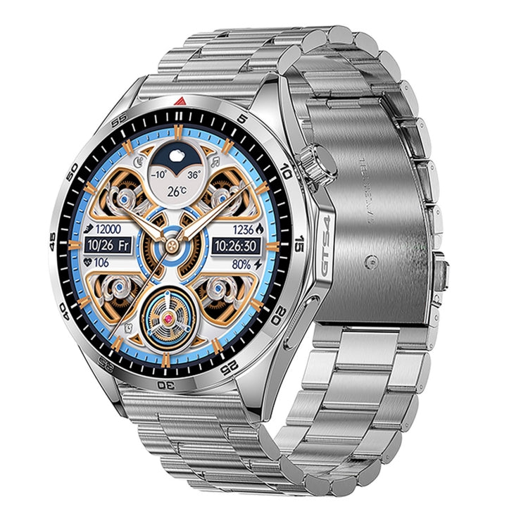 GTS4/LT09 1.5 inch IP67 Fitness Wellness Smart Watch Support Bluetooth Call / Sleep / Blood Oxygen / Heart Rate Health Monitor, Silicone Strap, Steel Strap