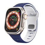 Wave Texture Reverse Buckle Silicone Watch Band, For Apple Watch Ultra 2 49mm, For Apple Watch Series 9 45mm, For Apple Watch Series 9 41mm, For Apple Watch Ultra 49mm