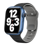 Wave Texture Reverse Buckle Silicone Watch Band