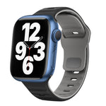 Wave Texture Reverse Buckle Silicone Watch Band, For Apple Watch Series 7 41mm, For Apple Watch Series 7 45mm, For Apple Watch SE 40mm, For Apple Watch SE 44mm