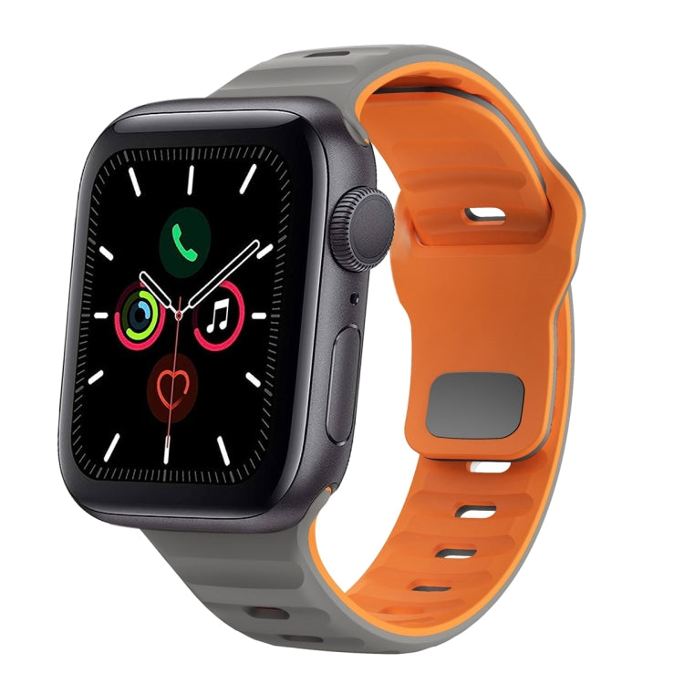 Wave Texture Reverse Buckle Silicone Watch Band, For Apple Watch Series 6 40mm, For Apple Watch Series 6 44mm, For Apple Watch Series 5 44mm, For Apple Watch Series 5 40mm
