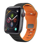 Wave Texture Reverse Buckle Silicone Watch Band, For Apple Watch Series 4 44mm, For Apple Watch Series 4 40mm, For Apple Watch Series 3 38mm, For Apple Watch Series 3 42mm