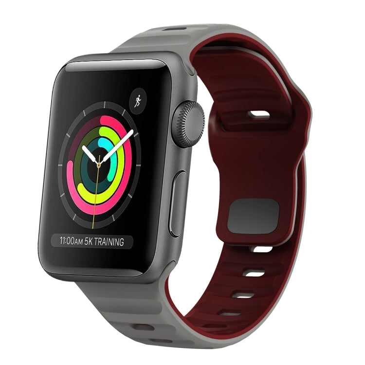 Wave Texture Reverse Buckle Silicone Watch Band, For Apple Watch Series 2 42mm, For Apple Watch Series 2 38mm, For Apple Watch 42mm, For Apple Watch 38mm